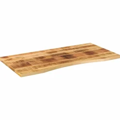 Accessoires Pour Tables-vidaXL Dessus de bureau avec courbe 140x60x2,5 cm manguier massif brut