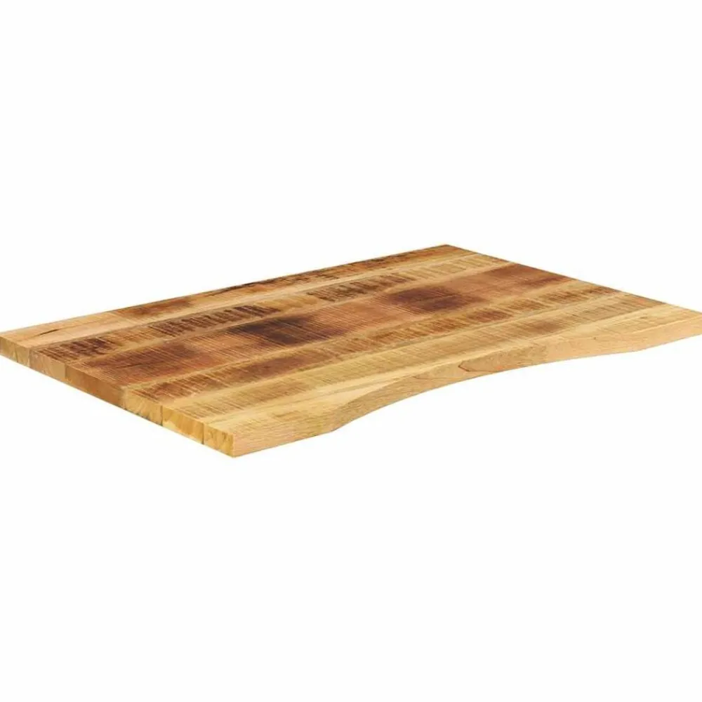 Accessoires Pour Tables-vidaXL Dessus de bureau avec courbe 80x50x2,5 cm manguier massif brut