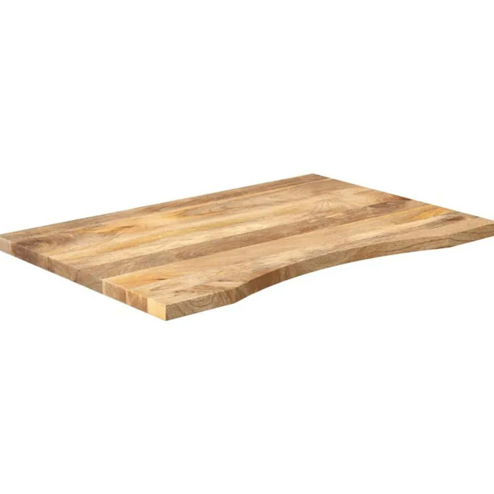 Accessoires Pour Tables-vidaXL Dessus de bureau avec courbe 90x50x2,5 cm manguier massif brut