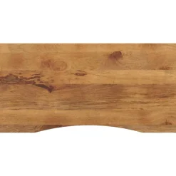 vidaXL Dessus de bureau avec courbe 140x60x2,5 cm manguier massif brut