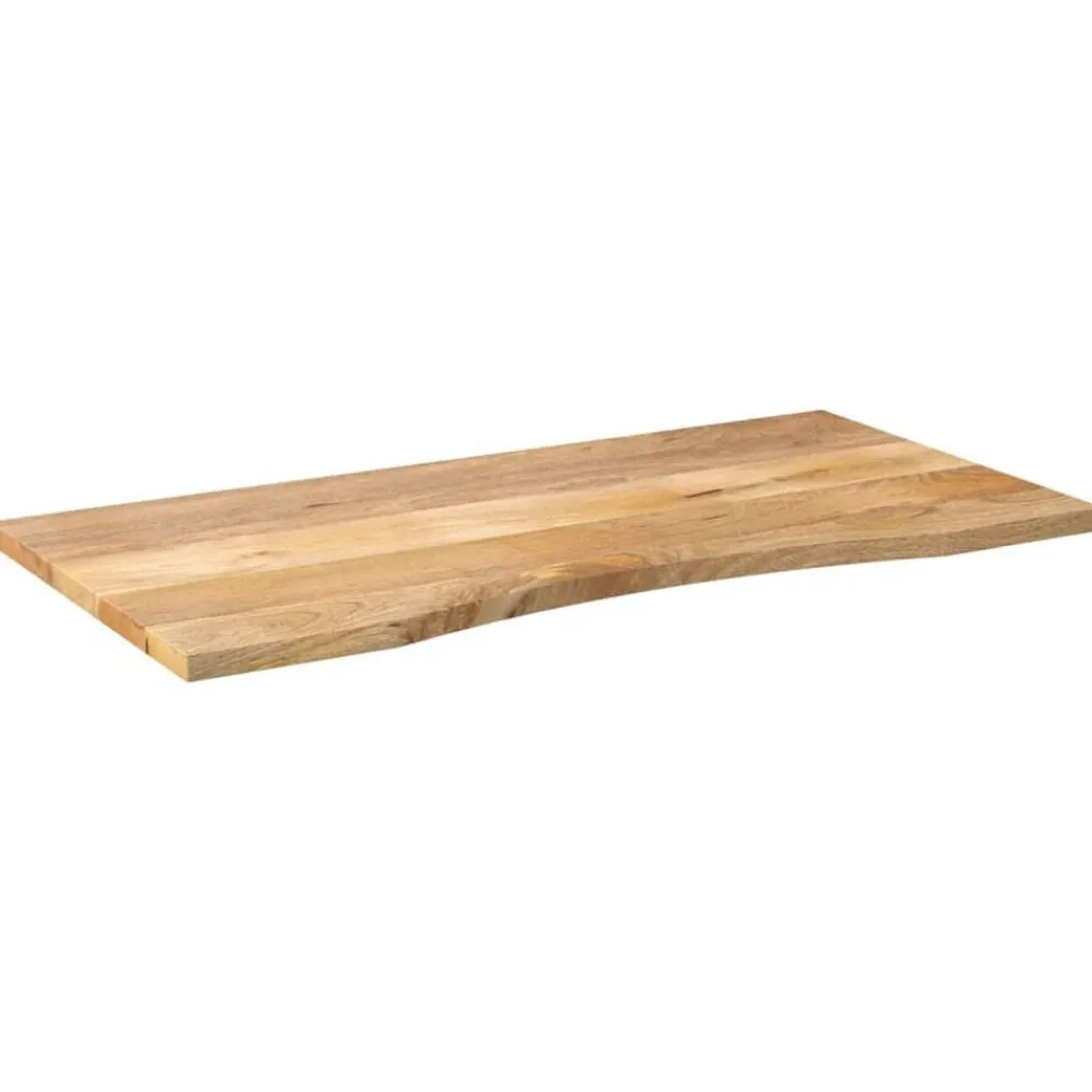 vidaXL Dessus de bureau avec courbe 110x50x2,5 cm manguier massif brut