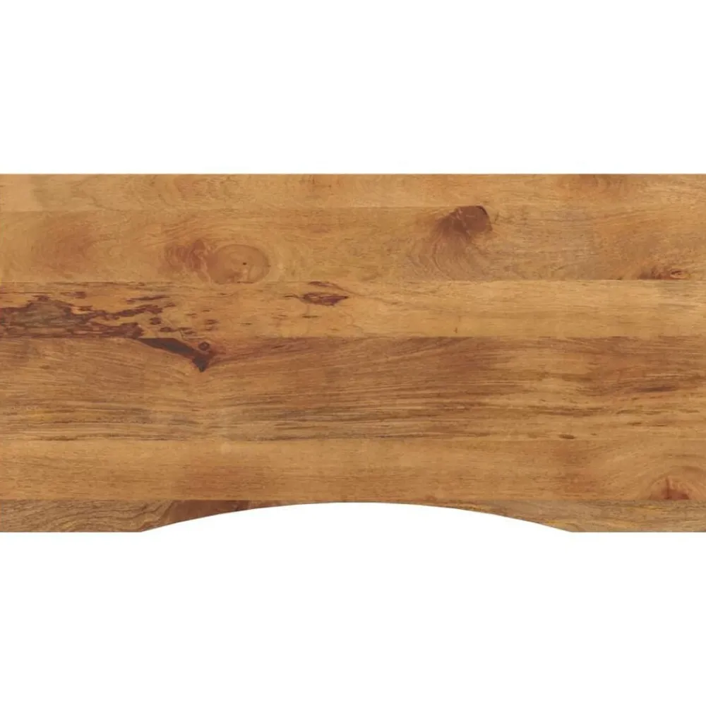 vidaXL Dessus de bureau avec courbe 120x50x2,5 cm manguier massif brut