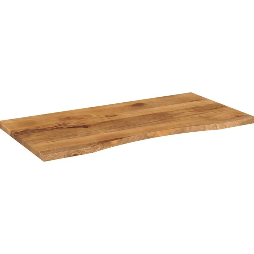 vidaXL Dessus de bureau avec courbe 120x50x2,5 cm manguier massif brut