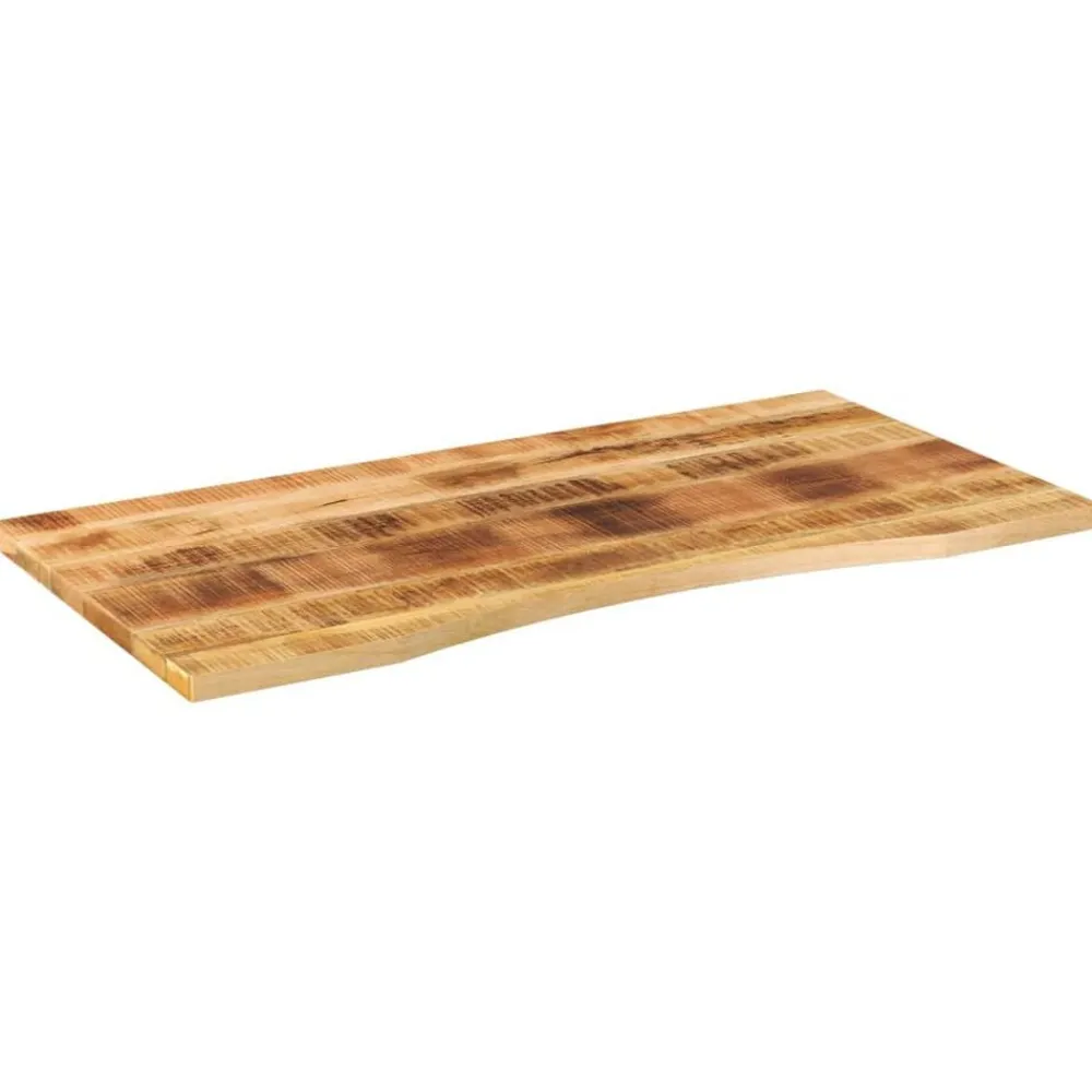 vidaXL Dessus de bureau avec courbe 120x60x2,5 cm manguier massif brut