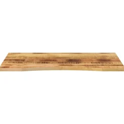 vidaXL Dessus de bureau avec courbe 110x80x2,5 cm manguier massif brut