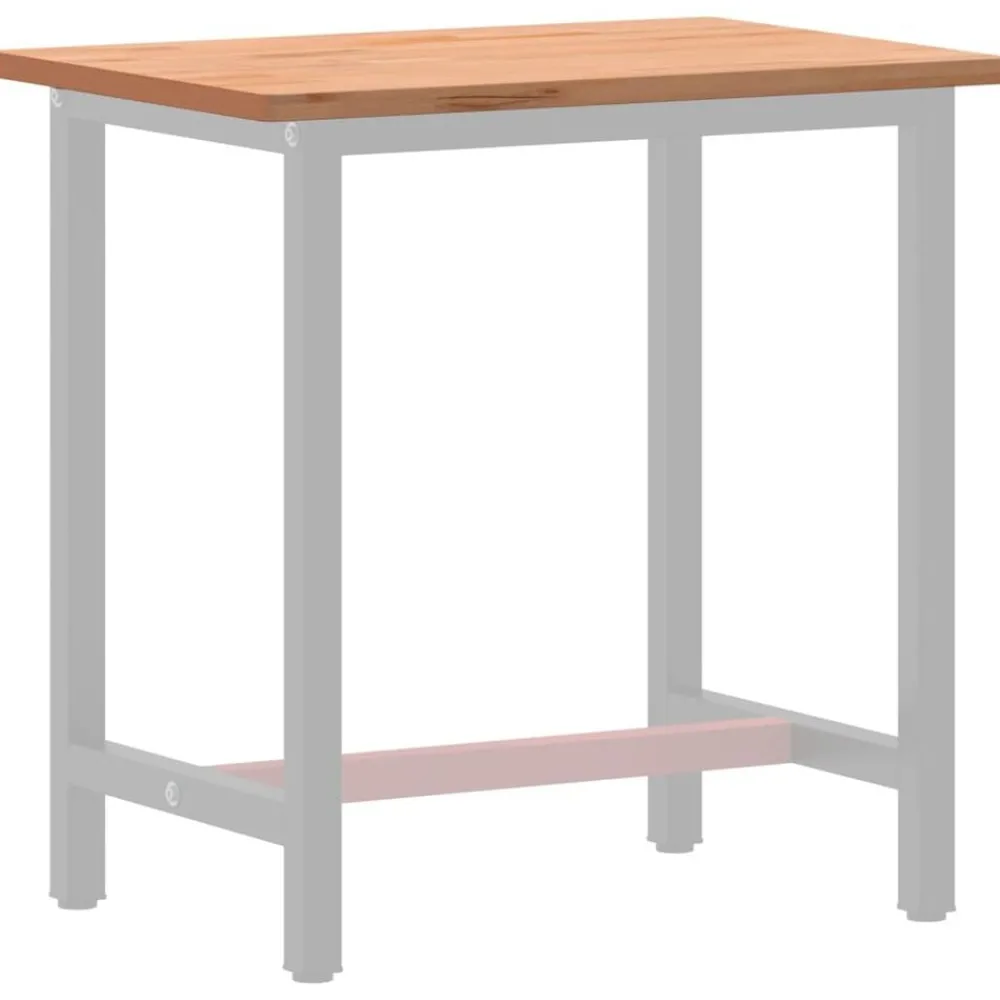 Accessoires Pour Tables-vidaXL Dessus de bureau 80x55x2,5 cm bois massif de hêtre