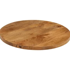 Accessoires Pour Tables-vidaXL Dessus de table Ø 40x3,8 cm rond bois de manguier massif Bois de manguier (finition ch&ecirc;ne)