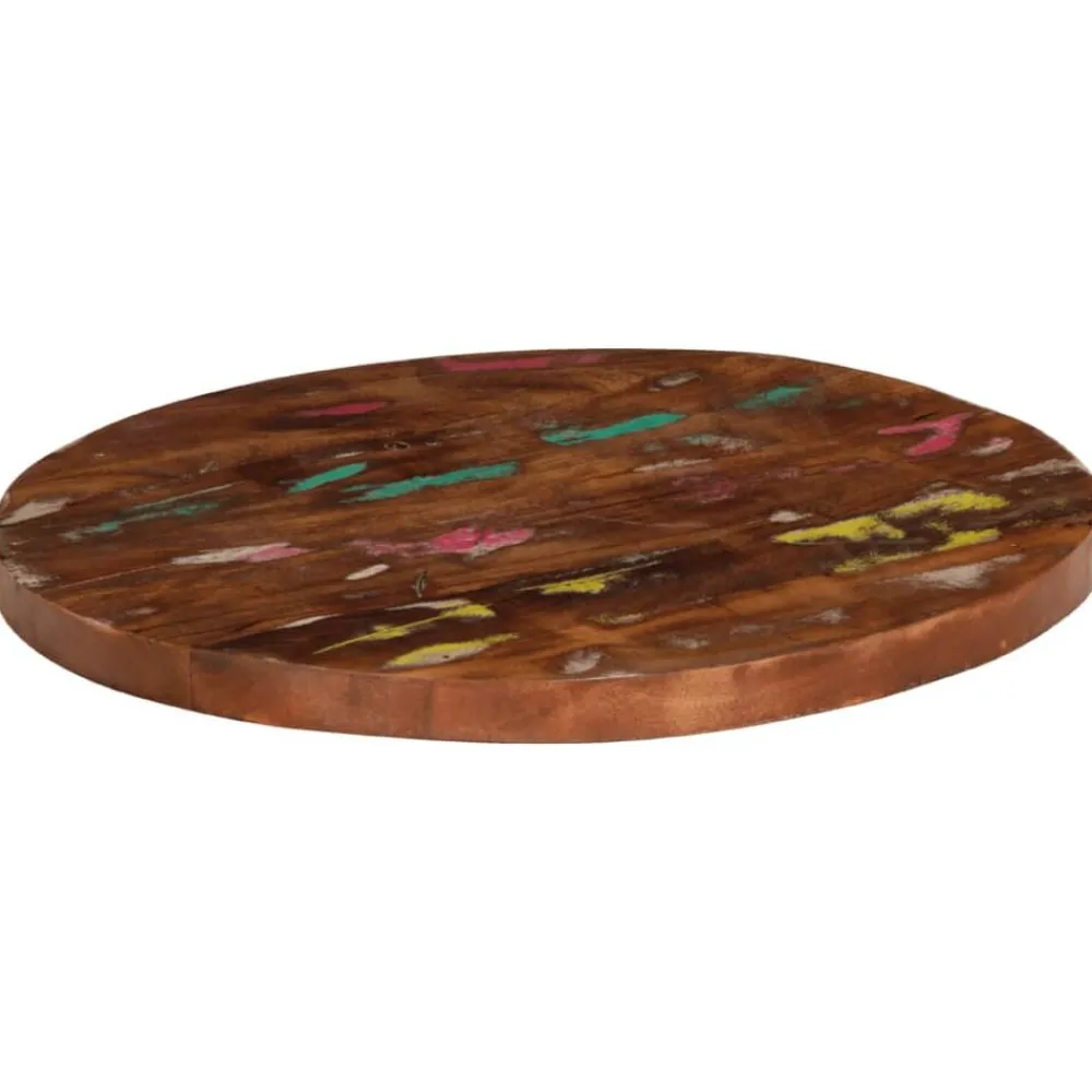 vidaXL Dessus de table Ø 40x3,8 cm rond bois massif de récupération