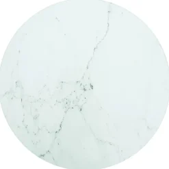 Accessoires Pour Tables-vidaXL Dessus de table Ø30x0,8cm verre trempé avec design marbre Blanc