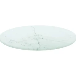 Accessoires Pour Tables-vidaXL Dessus de table Ø30x0,8cm verre trempé avec design marbre Blanc