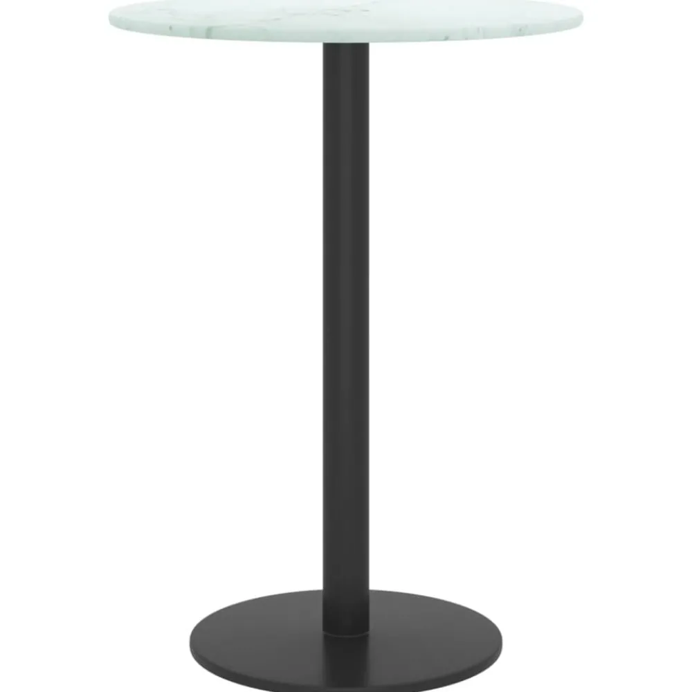 Accessoires Pour Tables-vidaXL Dessus de table Ø30x0,8cm verre trempé avec design marbre Blanc