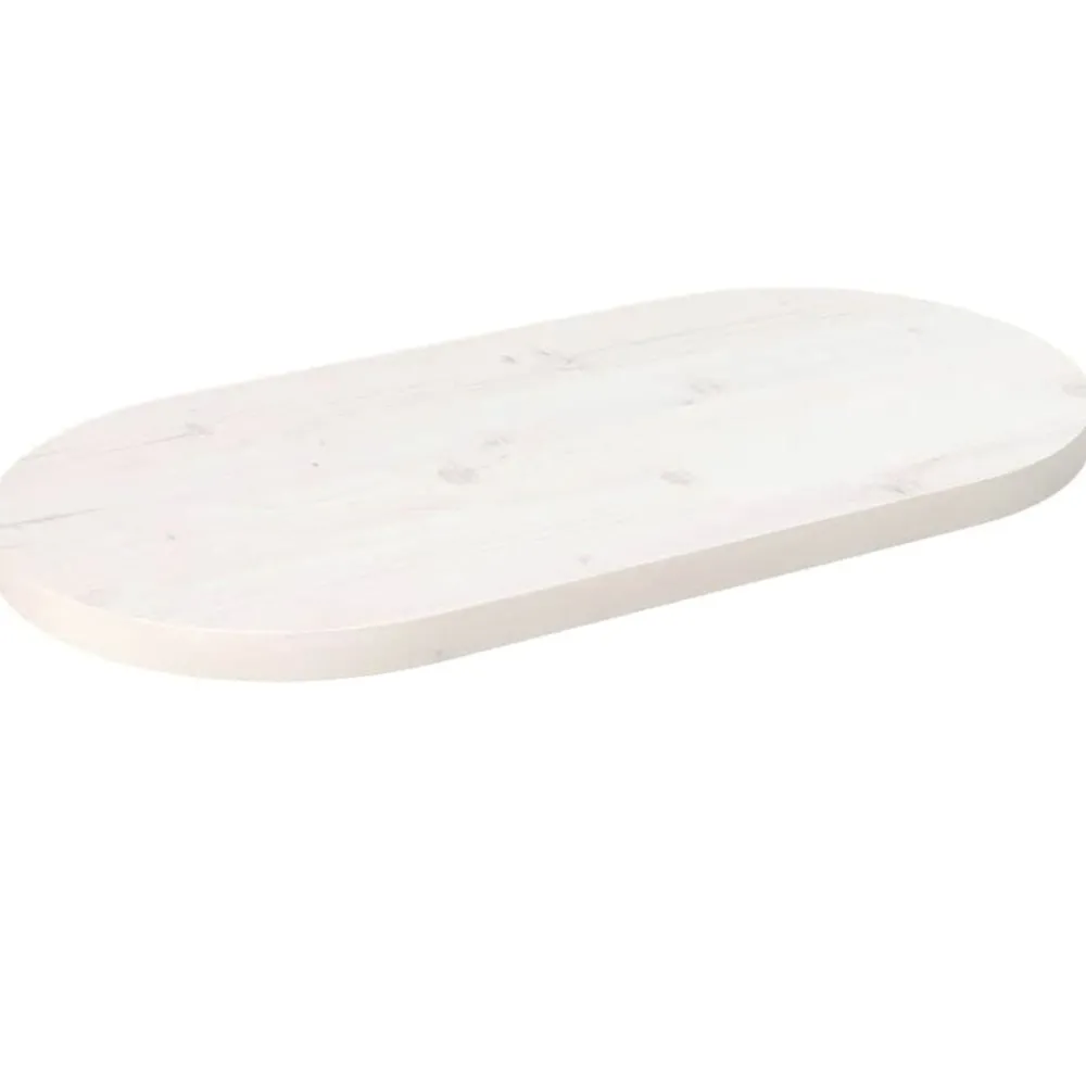 Accessoires Pour Tables-vidaXL Dessus de table 60x30x2,5 cm bois de pin massif ovale Blanc