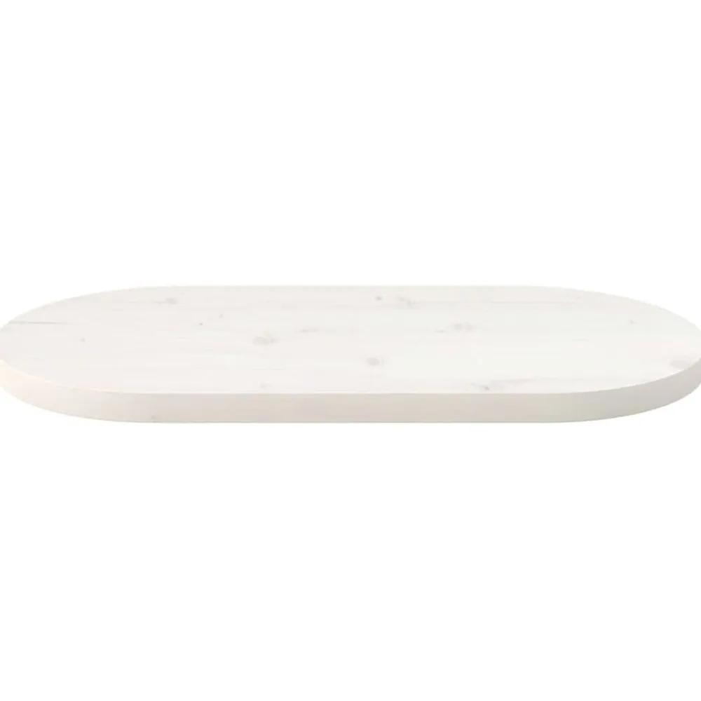Accessoires Pour Tables-vidaXL Dessus de table 60x30x2,5 cm bois de pin massif ovale Blanc