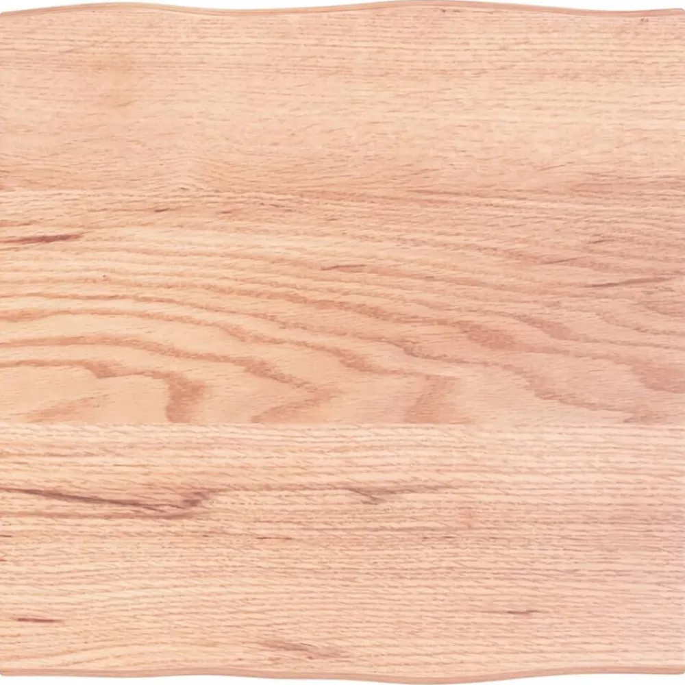 vidaXL Dessus de table bois chêne massif traité bordure assortie