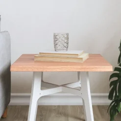 vidaXL Dessus de table bois chêne massif traité bordure assortie