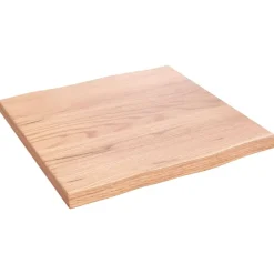 vidaXL Dessus de table bois chêne massif traité bordure assortie
