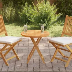Accessoires Pour Tables-vidaXL Dessus de table Bois de teck solide Rond 2,5 cm 60 cm