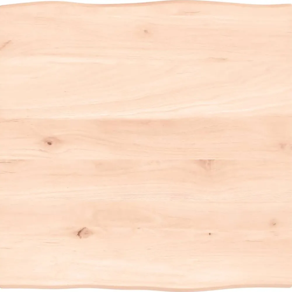vidaXL Dessus de table bois chêne massif non traité bordure assortie