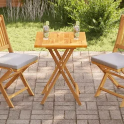 vidaXL Dessus de table Bois de teck solide 60x60x2,5 cm