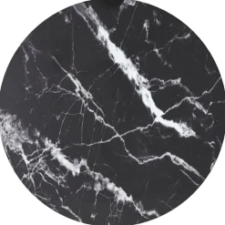 vidaXL Dessus de table noir Ø30x0,8cm verre trempé avec design marbre