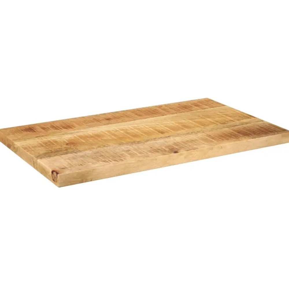 Accessoires Pour Tables-vidaXL Dessus de table rectangulaire bois massif de manguier brut Bois de manguier brut (naturel)