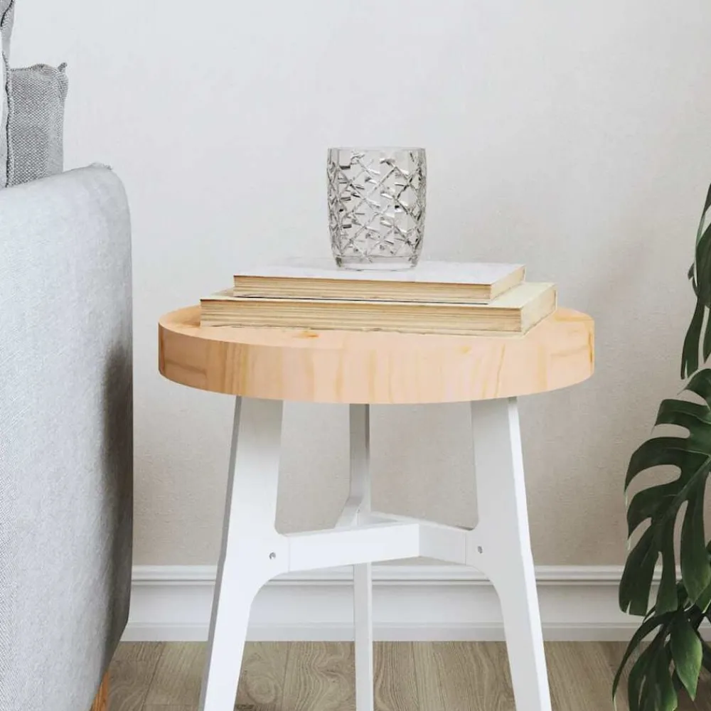 vidaXL Dessus de table rond Ø30x3 cm bois de pin massif