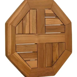 vidaXL Dessus de table 40x40x2,5 cm octogonal bois de teck massif