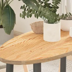 vidaXL Dessus de table 80x40x2 cm bois de chêne massif ovale