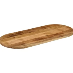 Accessoires Pour Tables-vidaXL Dessus de table 80x40x3,8 cm ovale bois massif de manguier brut Bois de manguier brut (naturel)