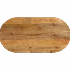Accessoires Pour Tables-vidaXL Dessus de table 80x40x3,8 cm ovale bois massif de manguier Bois de manguier (finition chêne)