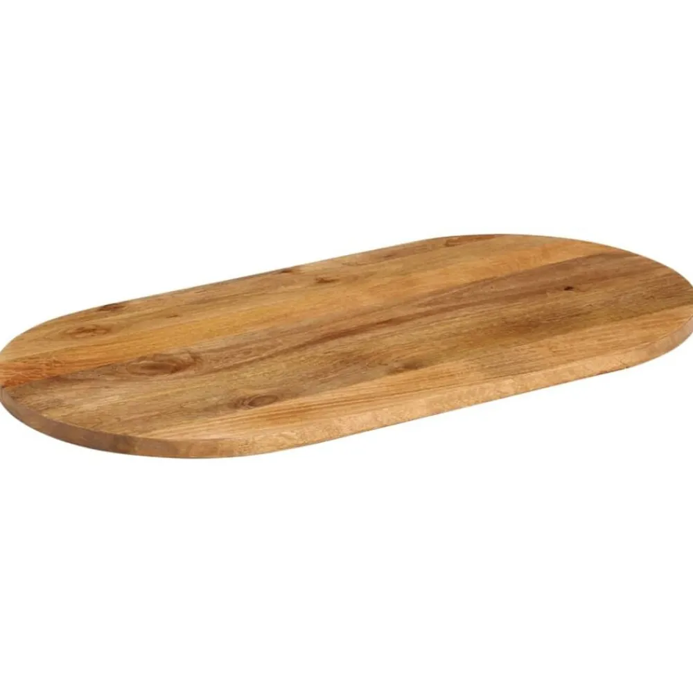 Accessoires Pour Tables-vidaXL Dessus de table 80x40x3,8 cm ovale bois massif de manguier Bois de manguier (finition chêne)