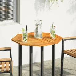 vidaXL Dessus de table 70x70x2 cm octogonal bois massif d'acacia
