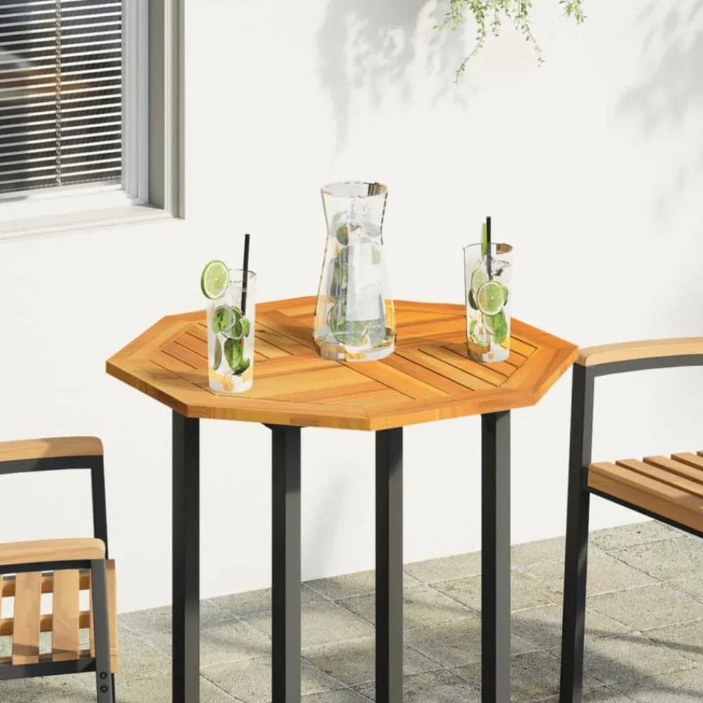 vidaXL Dessus de table 70x70x2 cm octogonal bois massif d'acacia