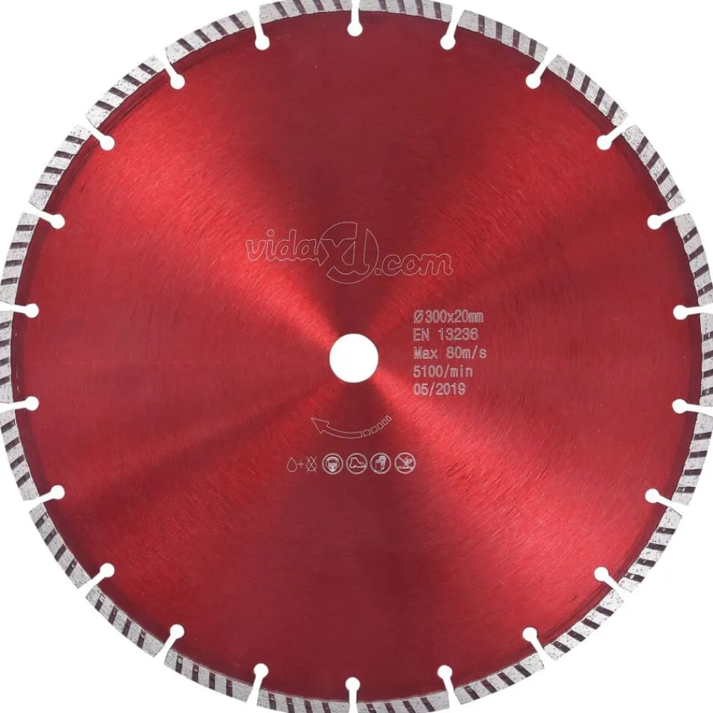 vidaXL Disque de coupe diamanté avec acier turbo 300 mm