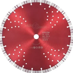 Accessoires D'Outils-vidaXL Disque de coupe diamanté avec turbo et trous Acier 300 mm