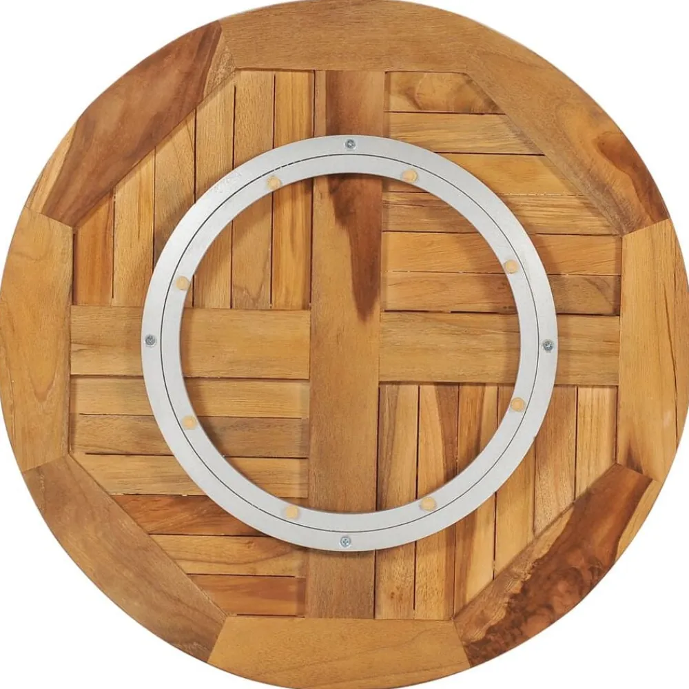 vidaXL Disque de table rotatif Bois de teck solide