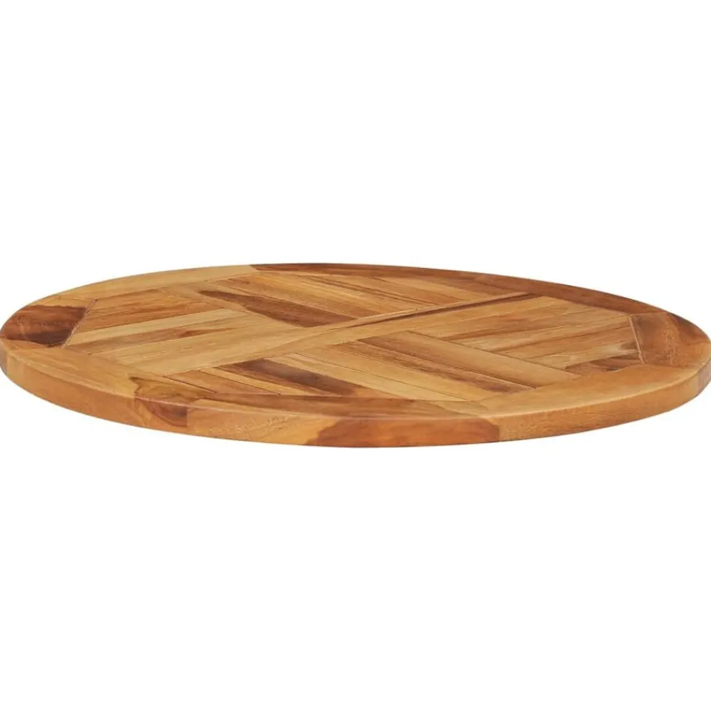 vidaXL Disque de table rotatif Bois de teck solide