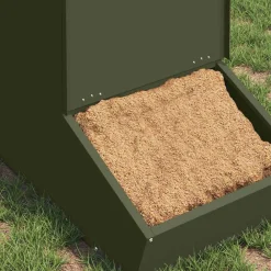 Articles Pour Animaux De Compagnie-vidaXL Distributeur de porcs 55 x 38 x 76 cm Vert olive