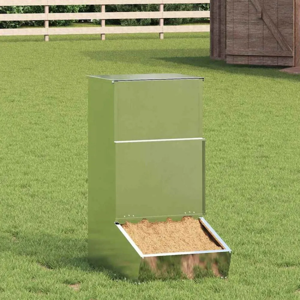 Articles Pour Animaux De Compagnie-vidaXL Distributeur de porcs Argent 55 x 38 x 76 cm Acier galvanisé