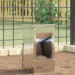 Articles Pour Animaux De Compagnie-vidaXL Distributeur pour lapins 12,5 x 12,5 x 25 cm Argent