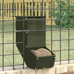 Articles Pour Animaux De Compagnie-vidaXL Distributeur pour lapins 12,5 x 26 x 28,5 cm Vert olive