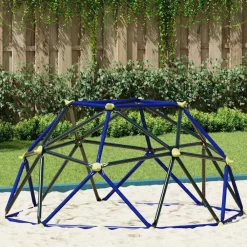 vidaXL Dôme d'escalade Bleu Acier