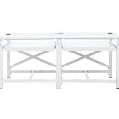 Accessoires Pour Appareils Électroménagers-vidaXL Double socle pour machine à laver étagères coulissantes Blanc
