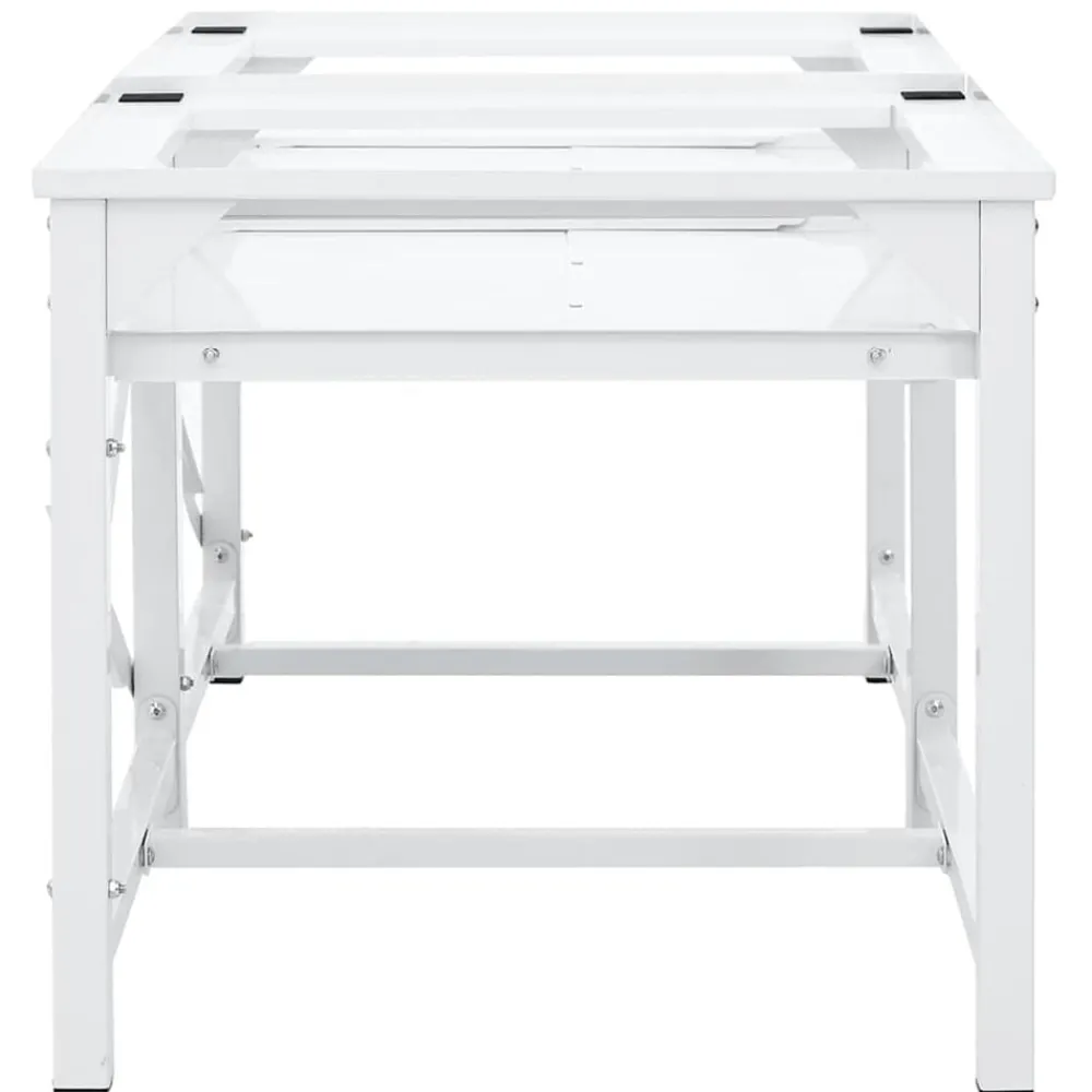 Accessoires Pour Appareils Électroménagers-vidaXL Double socle pour machine à laver étagères coulissantes Blanc
