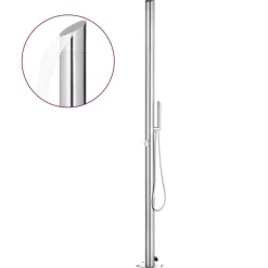 Piscine & Spa-vidaXL Douche de jardin 220 cm Acier inoxydable