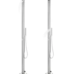Piscine & Spa-vidaXL Douche de jardin 220 cm Acier inoxydable