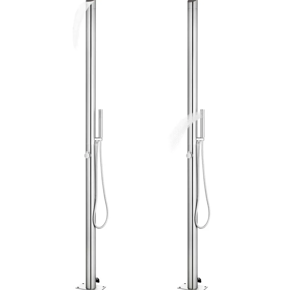 Piscine & Spa-vidaXL Douche de jardin 220 cm Acier inoxydable