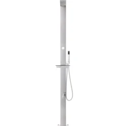 vidaXL Douche de jardin 220 cm Acier inoxydable