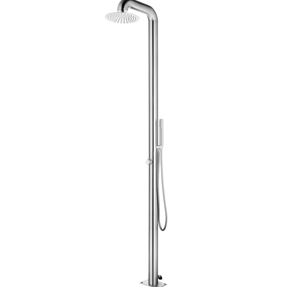 Piscine & Spa-vidaXL Douche de jardin 225 cm Acier inoxydable
