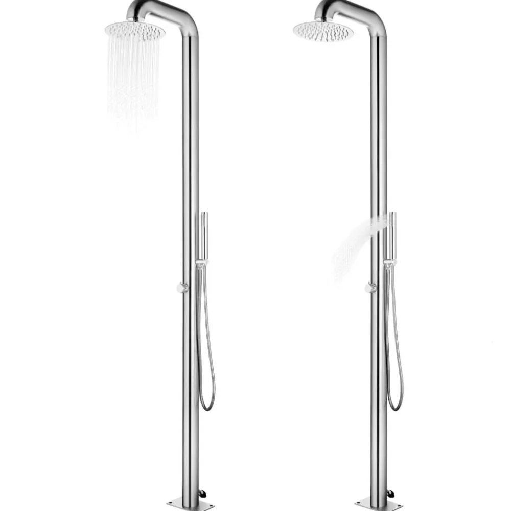 Piscine & Spa-vidaXL Douche de jardin 225 cm Acier inoxydable
